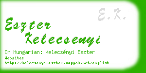 eszter kelecsenyi business card